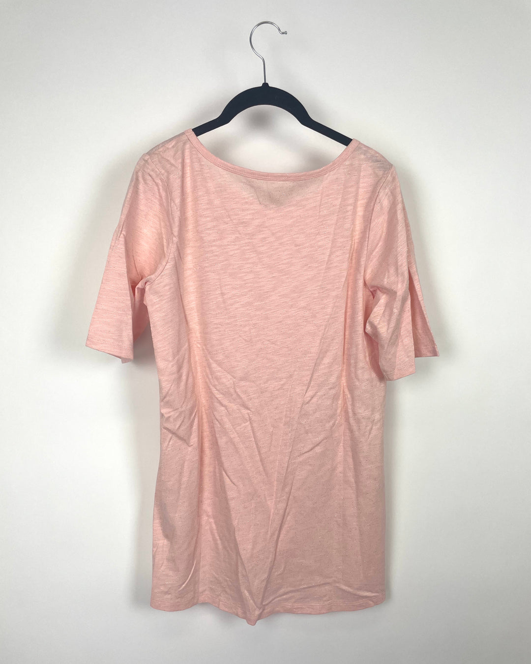 Light Pink Short Sleeve Sparkled T-Shirt- Small/Medium