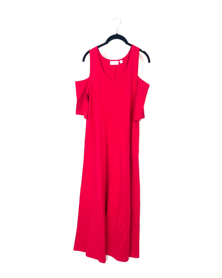 Red Cut Out Sleeve Dress- Small/Medium