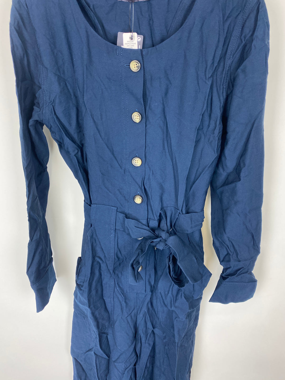 Navy Blue Button Up Jumpsuit - Size 2