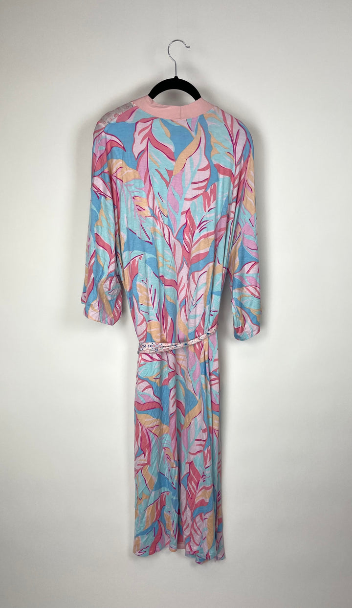 Multi-Colored Abstract Printed Robe - Small/Medium