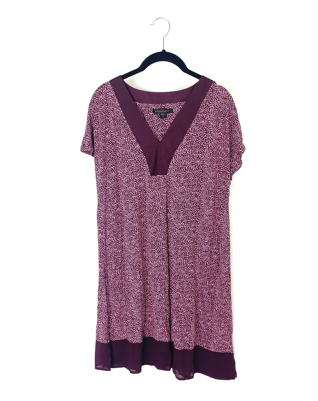 Burgundy Printed Night Gown - Small