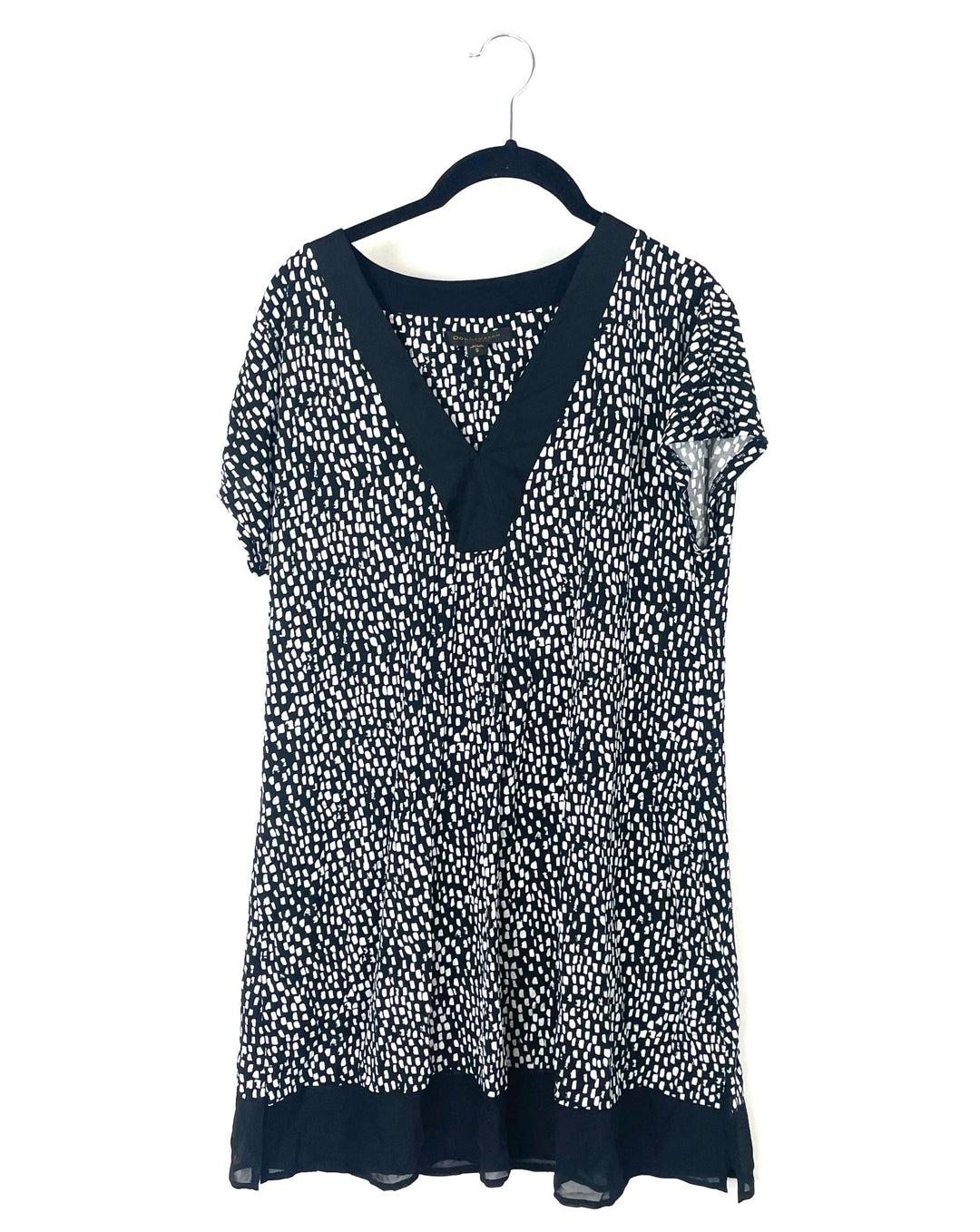 Black and White Printed Night Gown - Small