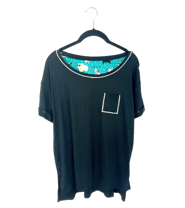 Black Sleep Shirt - Size 6/8