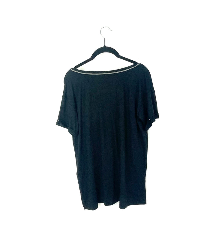 Black Sleep Shirt - Size 6/8