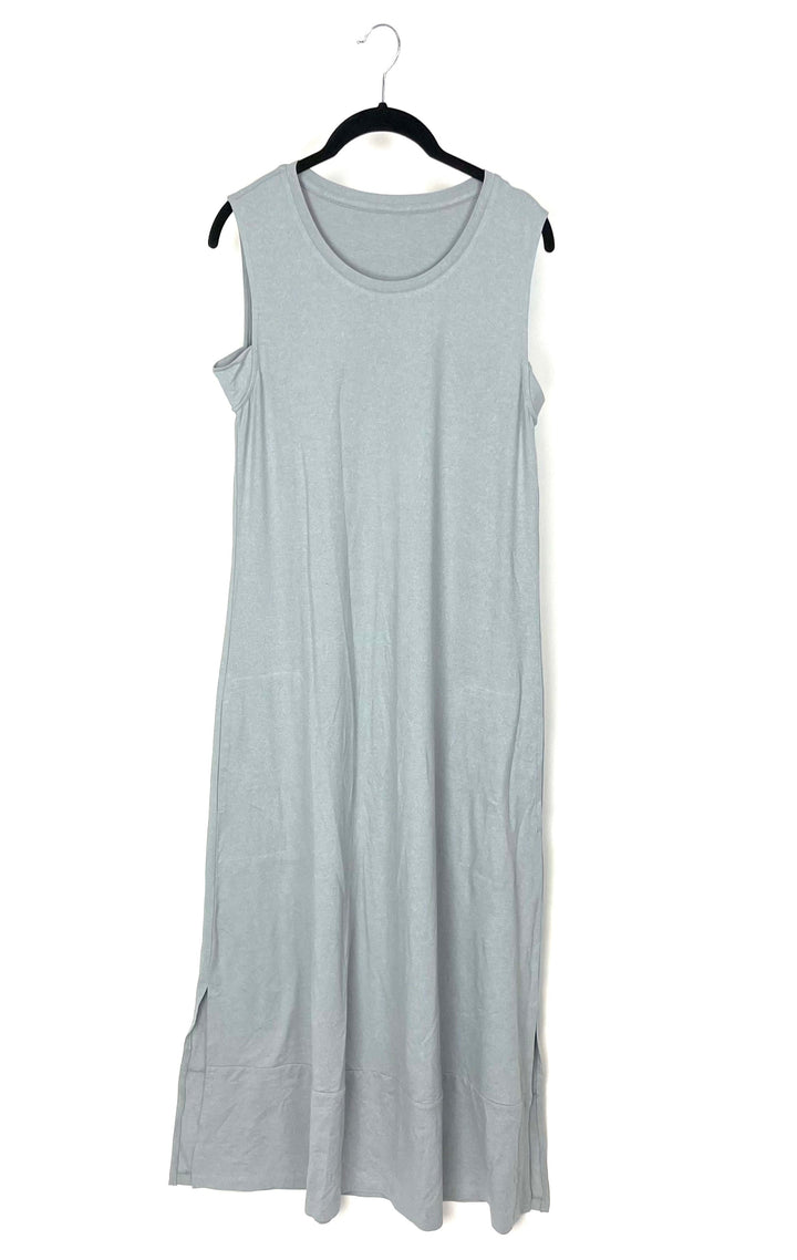 Grey Crew Neck Maxi Dress - Size 6/8