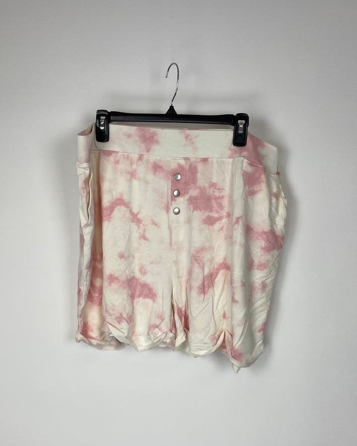 White And Pink Tie-Dye Lounge Set- 1X