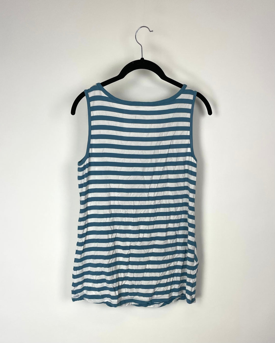 Blue and White Striped Tank Top - Small
