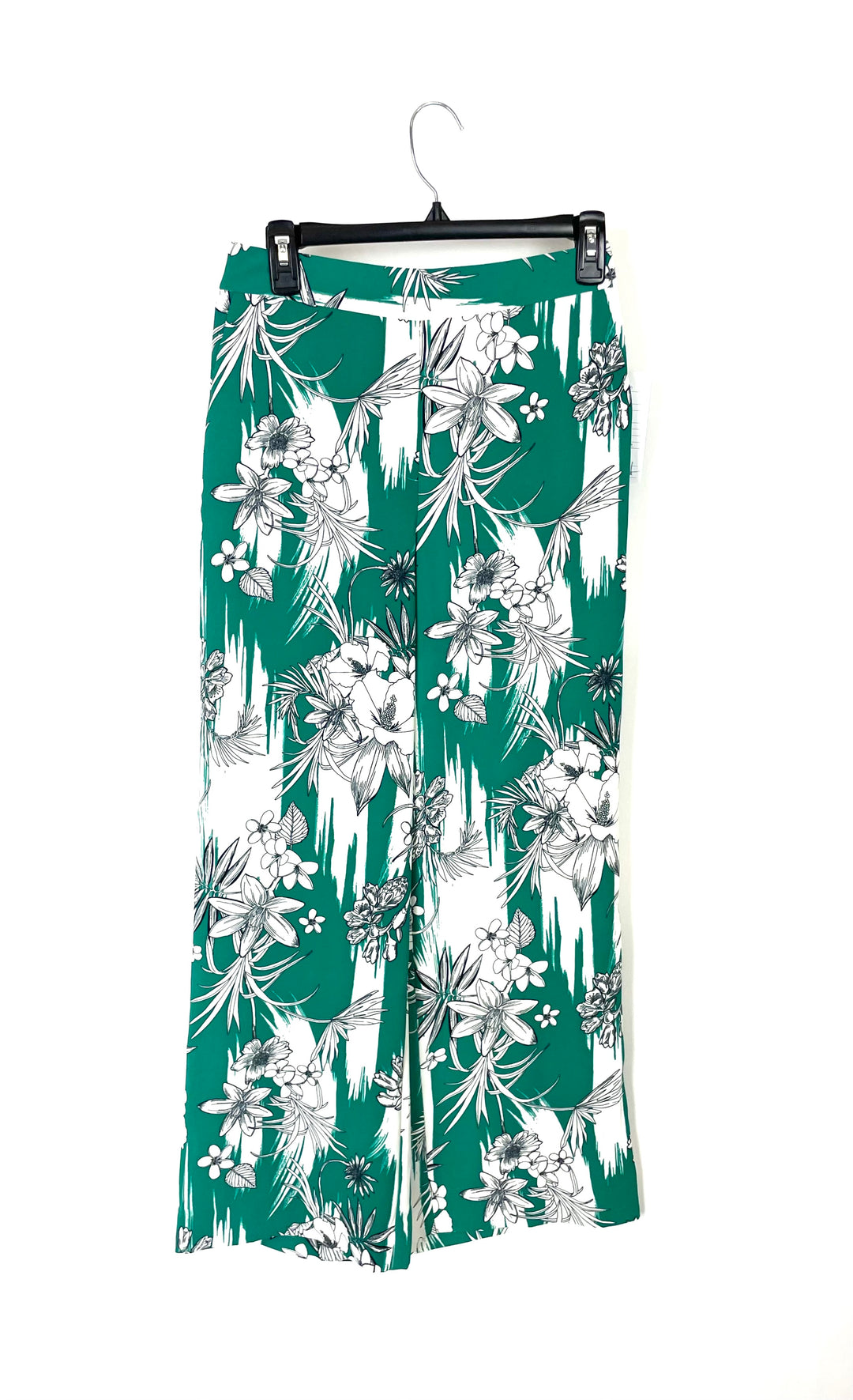 Floral Printed Short Length Pants - Size 4 Short