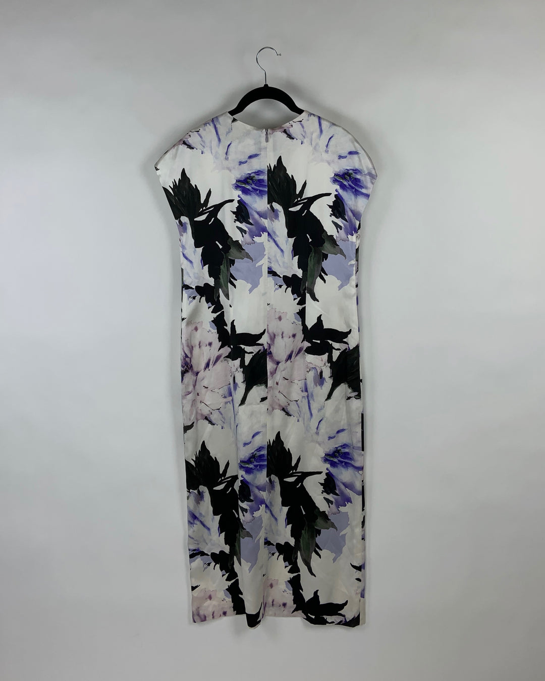 Purple And Black Floral Dress - Size 4
