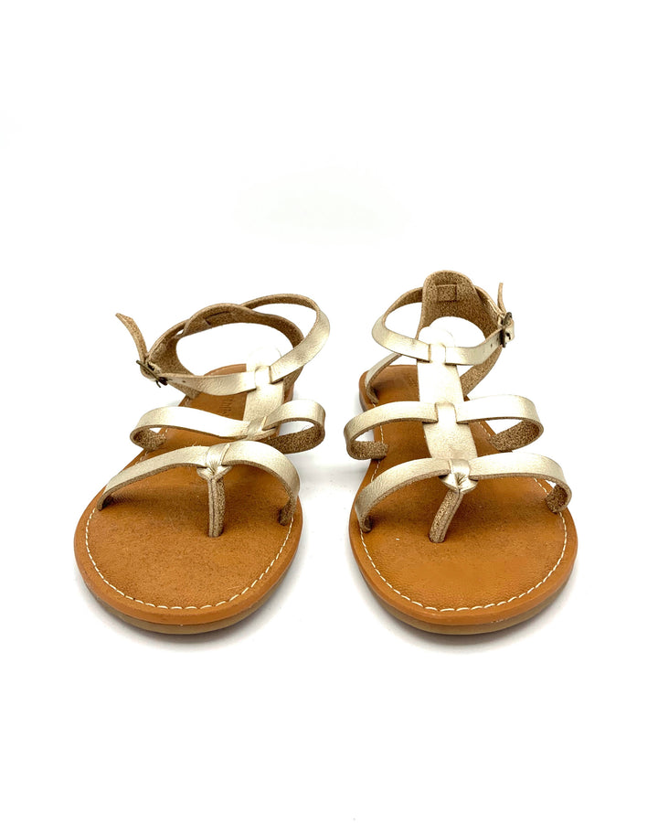 Gold Gladiator Sandals - Size 6