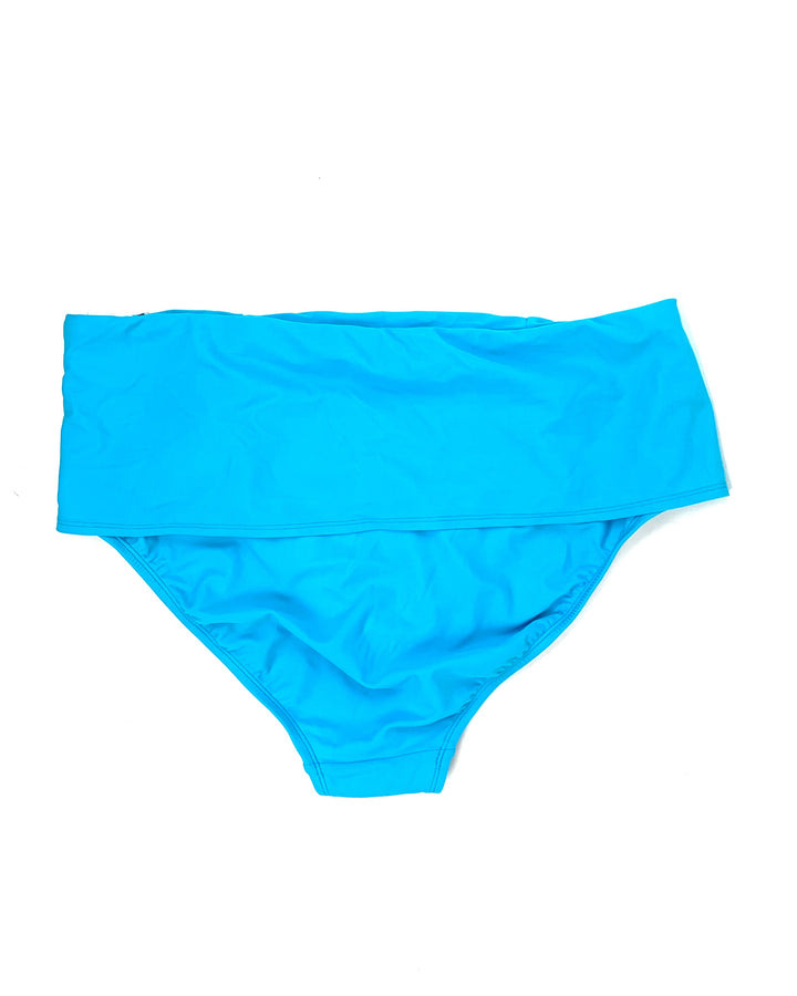 Beach Light Blue Ruched Bathing Suit Bottom - Size 20W