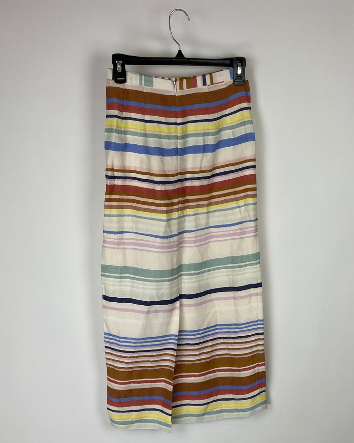 White Rainbow Printed Skirt - 0 and 2