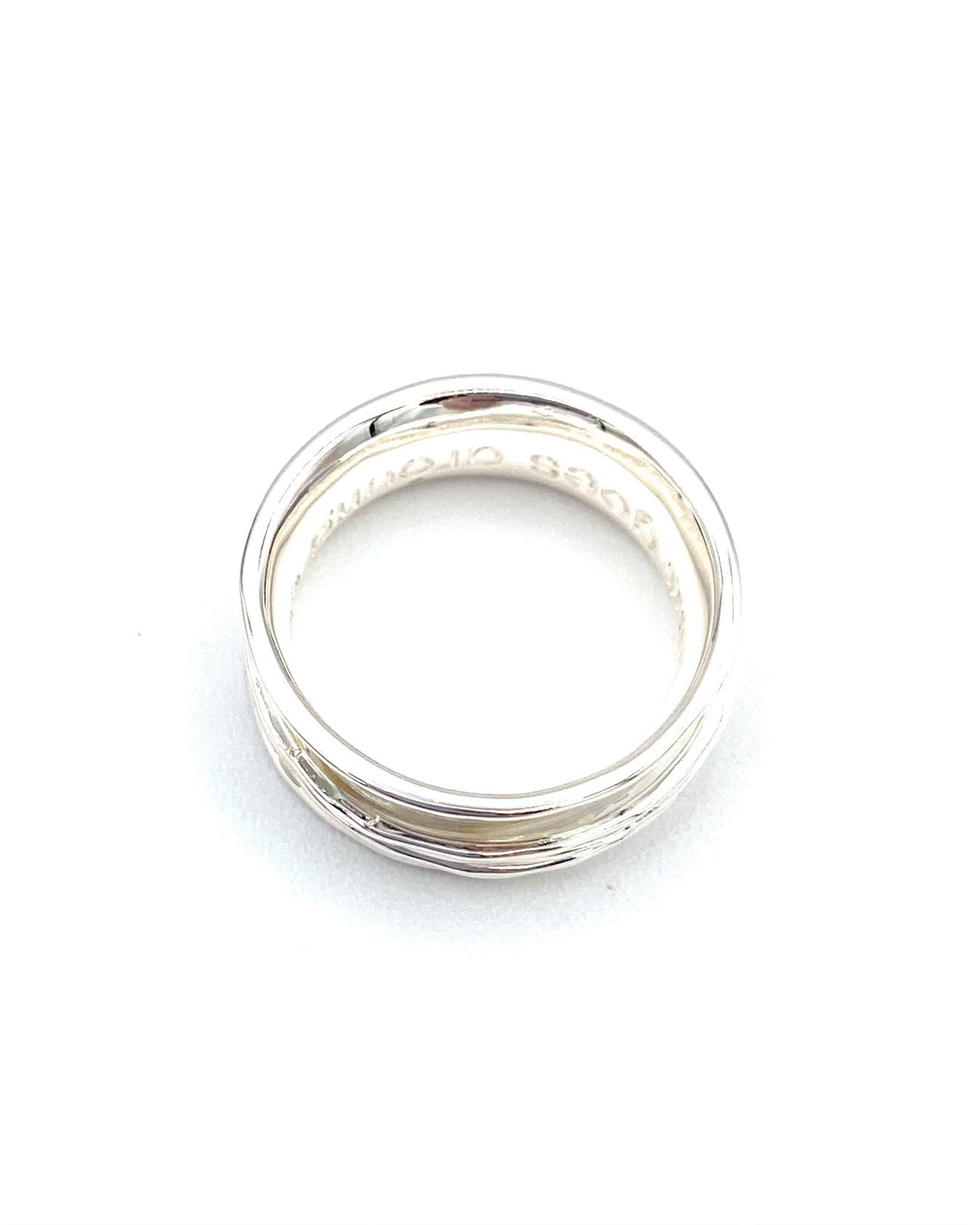 Silver Pleated Ring - Size 8
