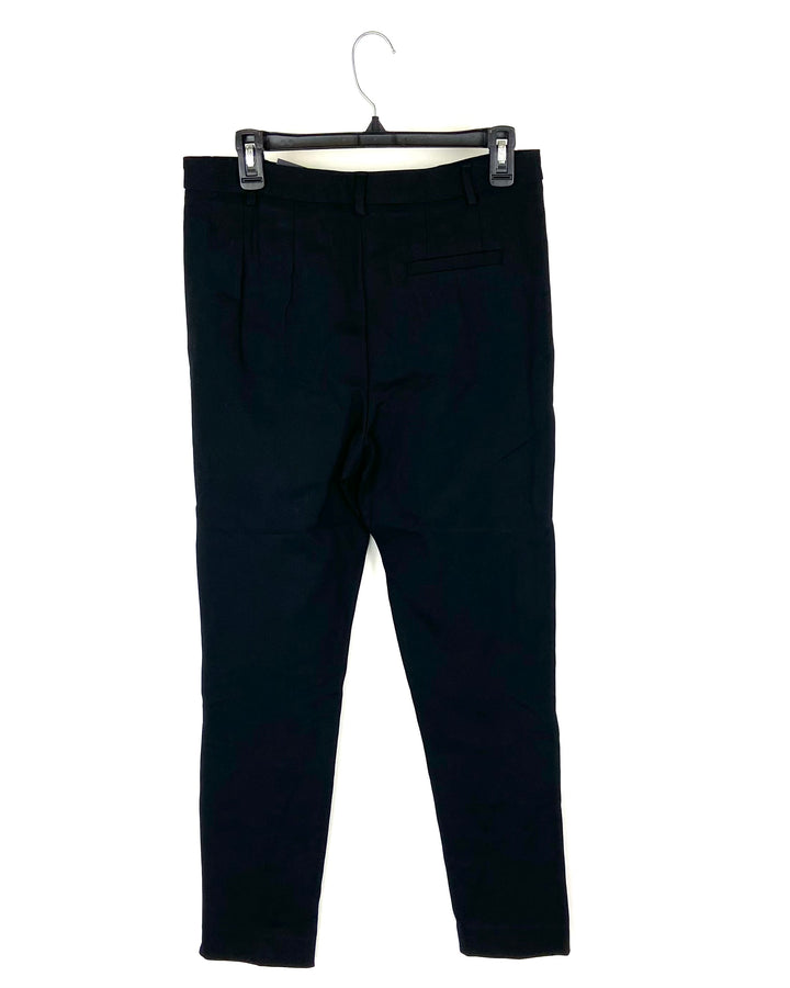 Black Mid Rise Slim Pants - Size 8