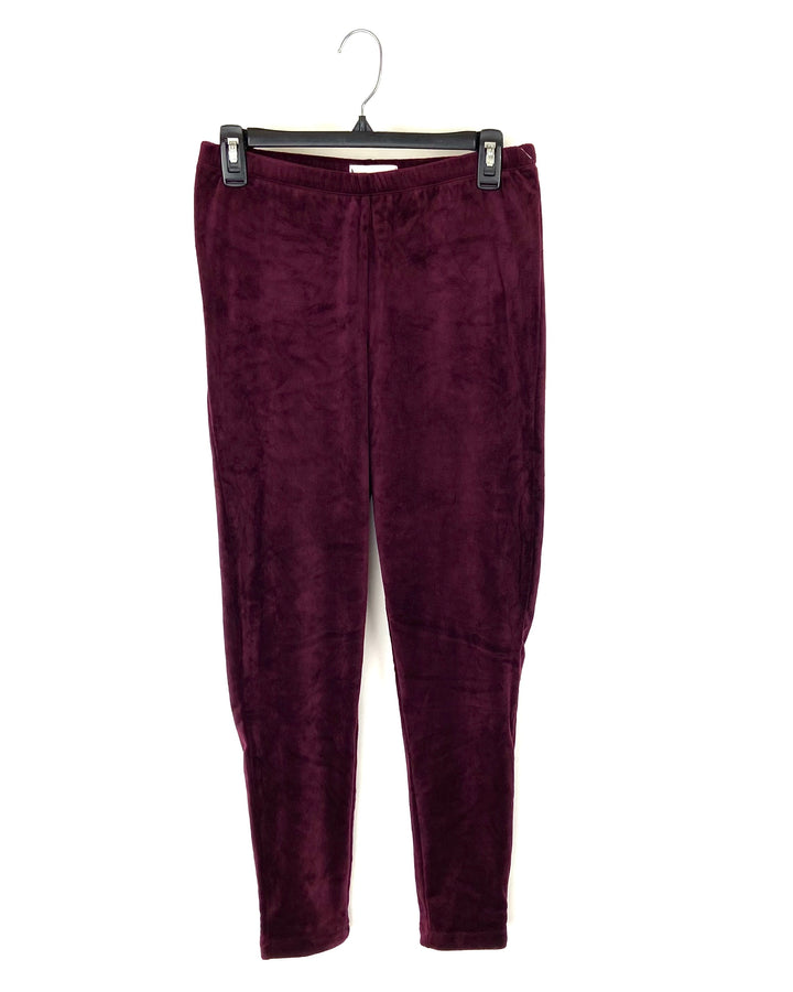 Burgundy Leggings - Small