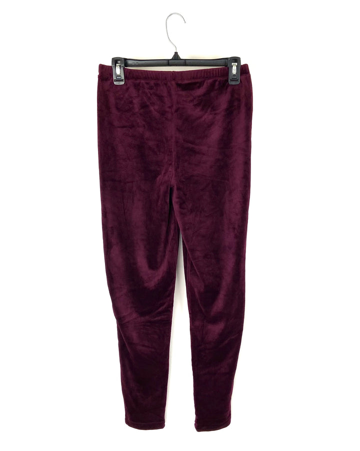 Burgundy Leggings - Small