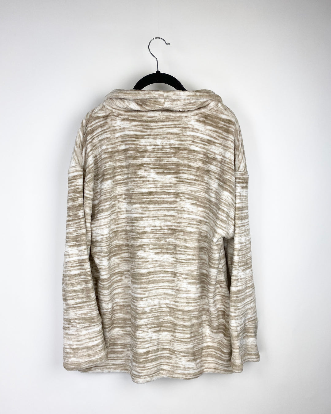 Beige Zip Pullover - Small