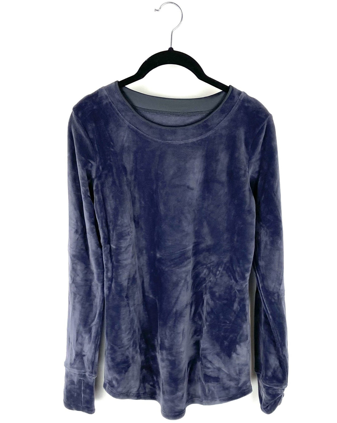 Dark Grey Velour Top - Small