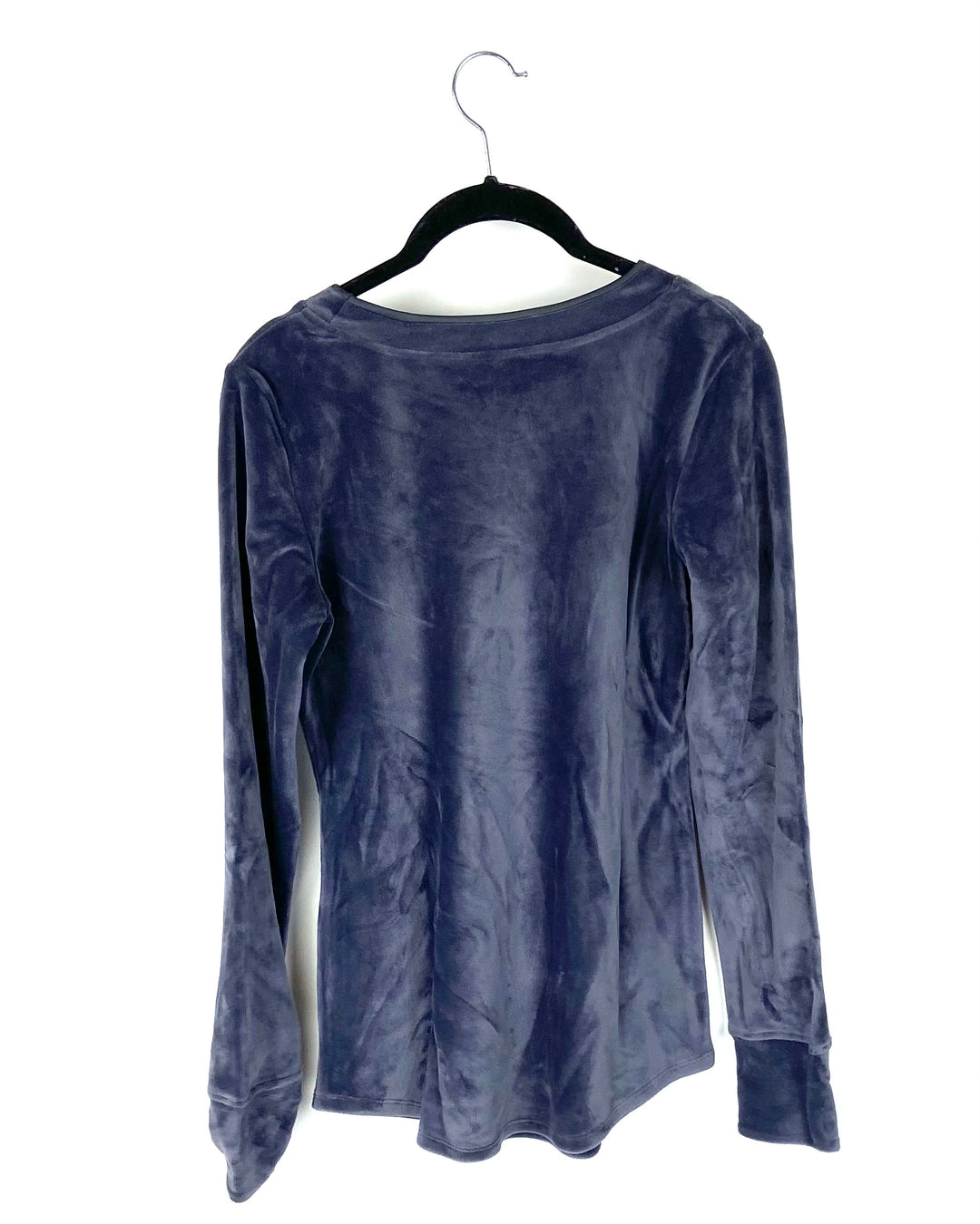 Dark Grey Velour Top - Small