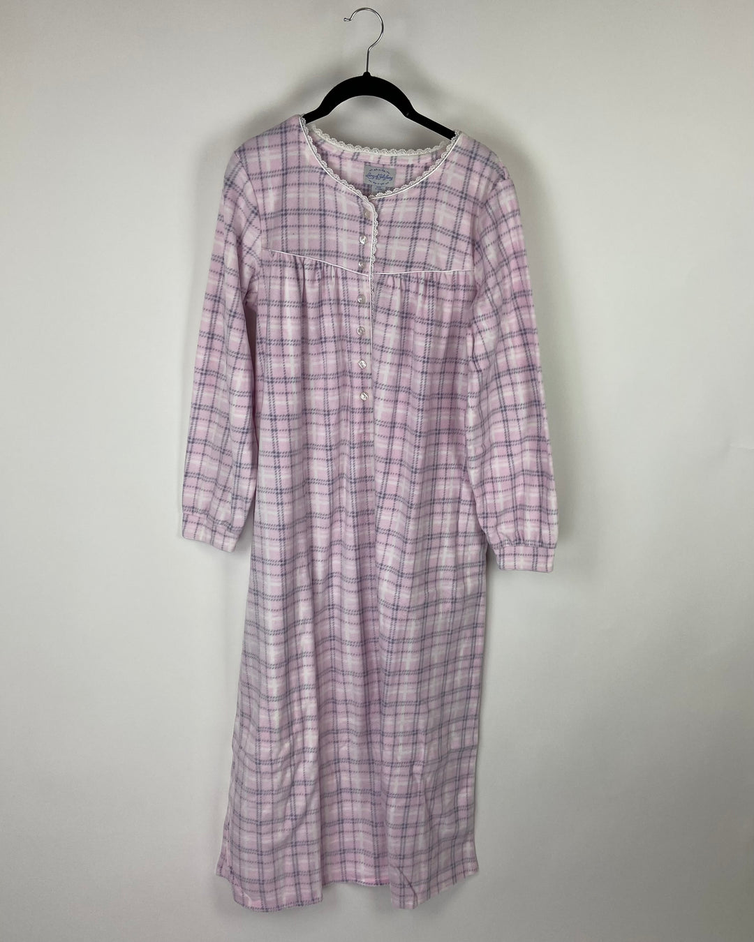 Dusty Pink Striped Nightgown - Small