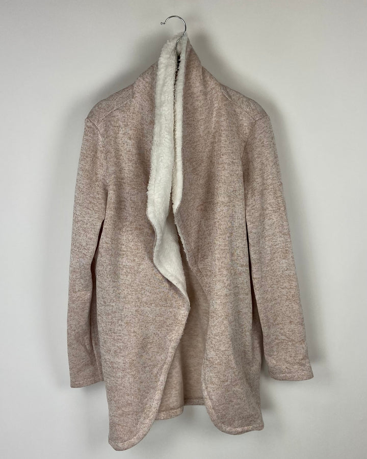 Oatmeal Long Sleeve Cardigan - Small