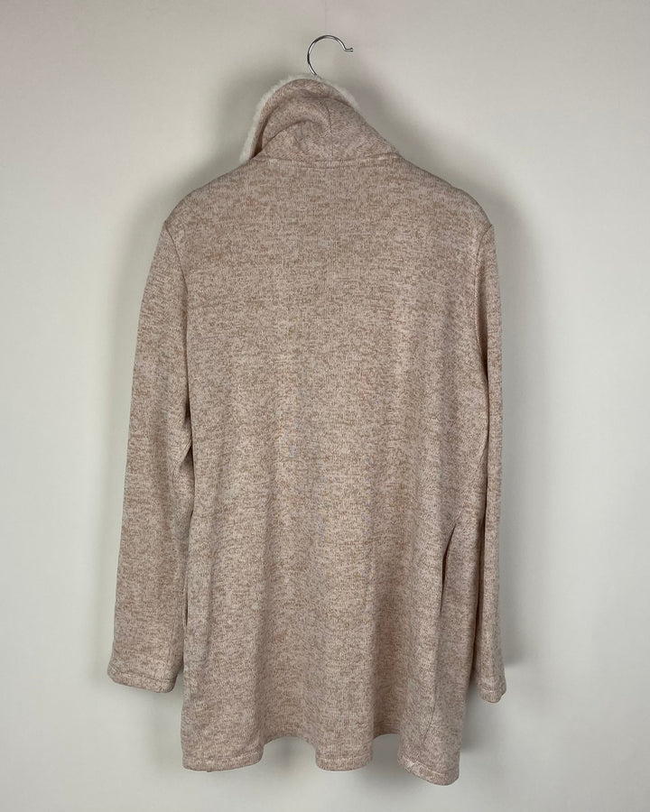Oatmeal Long Sleeve Cardigan - Small