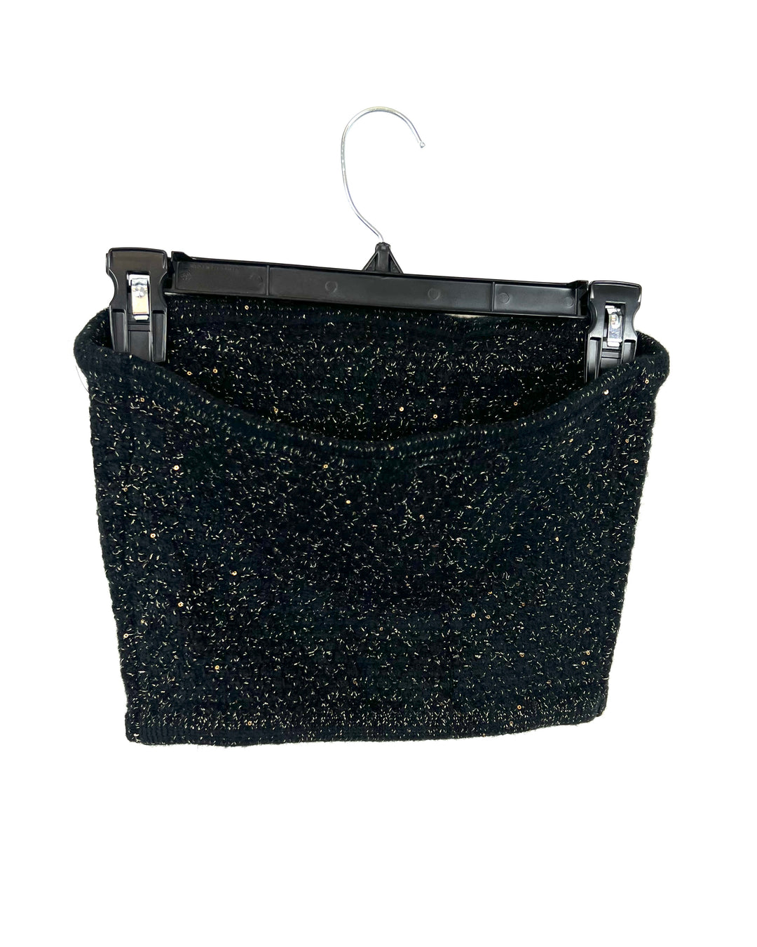 Black and Metallic Gold Tube Top - Small