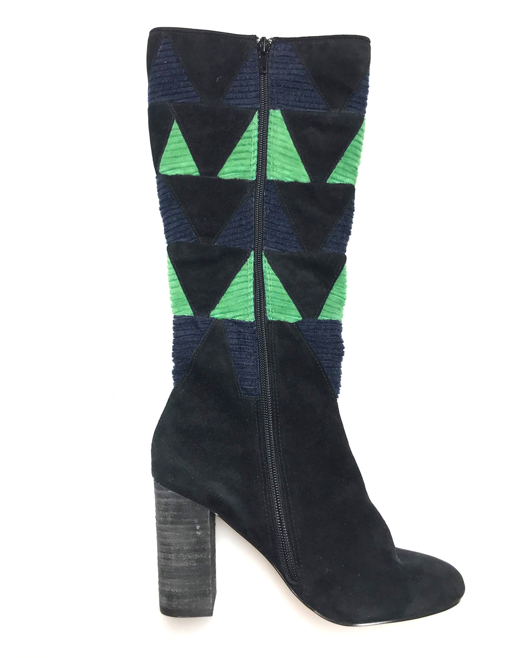 Black, Blue, and Green Boot - Size 6