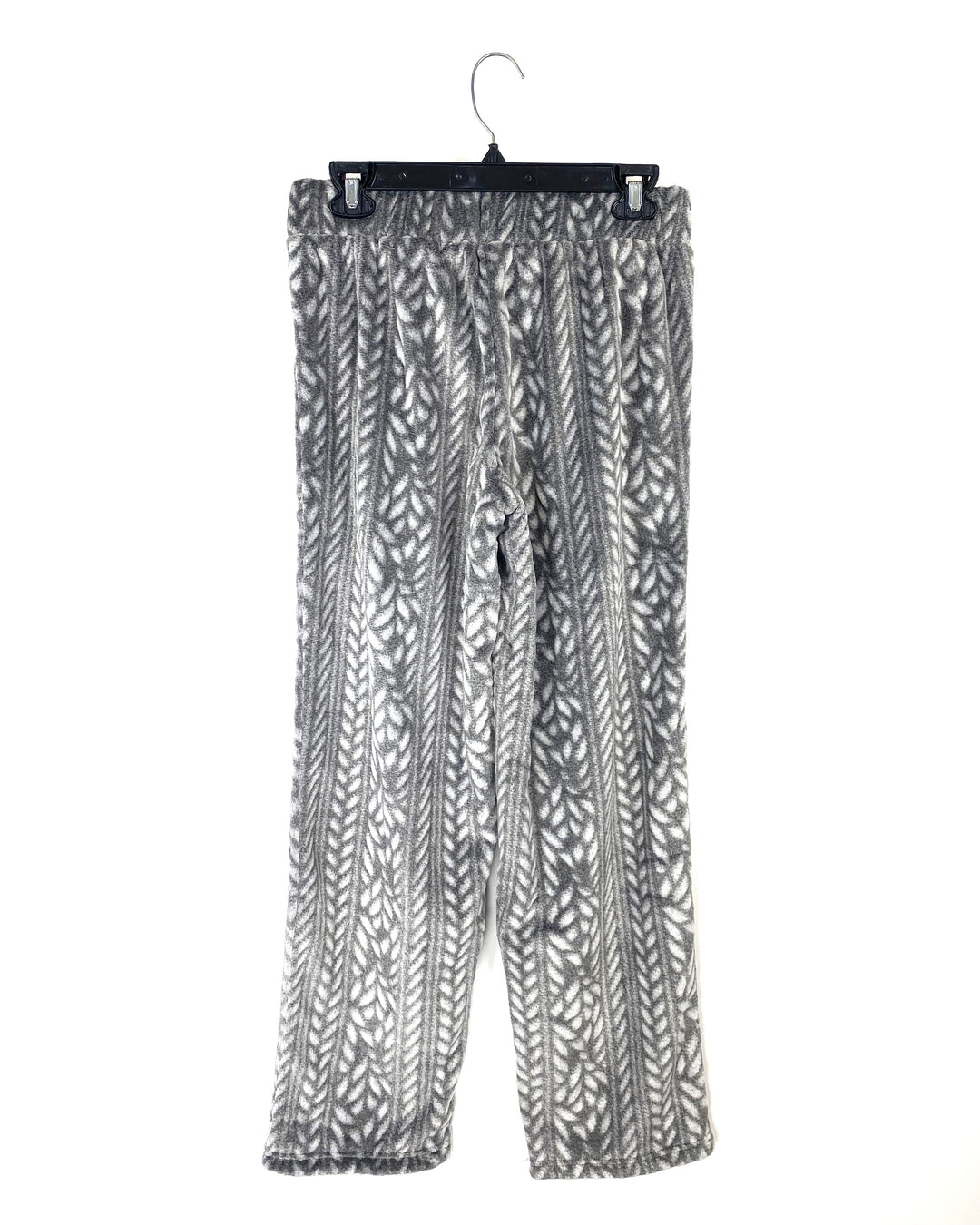 Printed Grey Fleece Sweatpants - Small