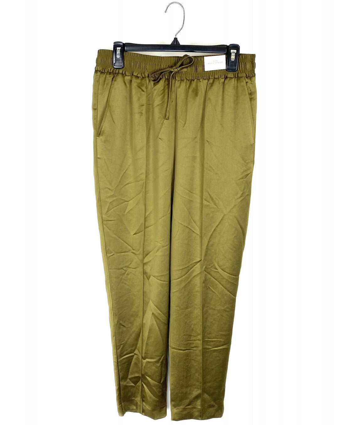 Green Satin Pants - Size 8