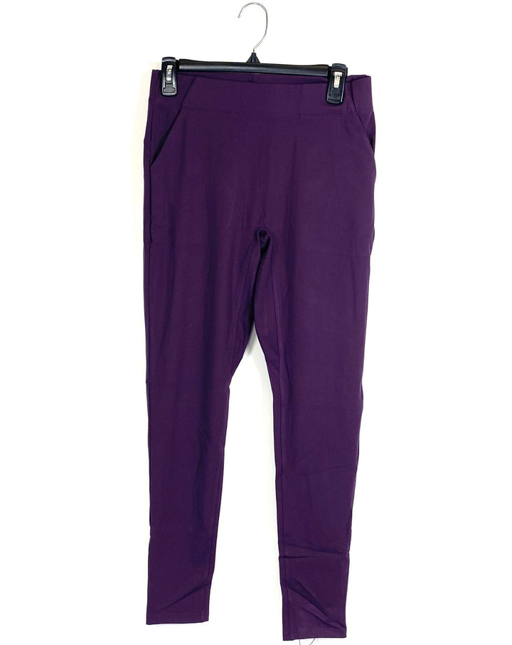 Purple Leggings with Pockets - Extra Small and Small