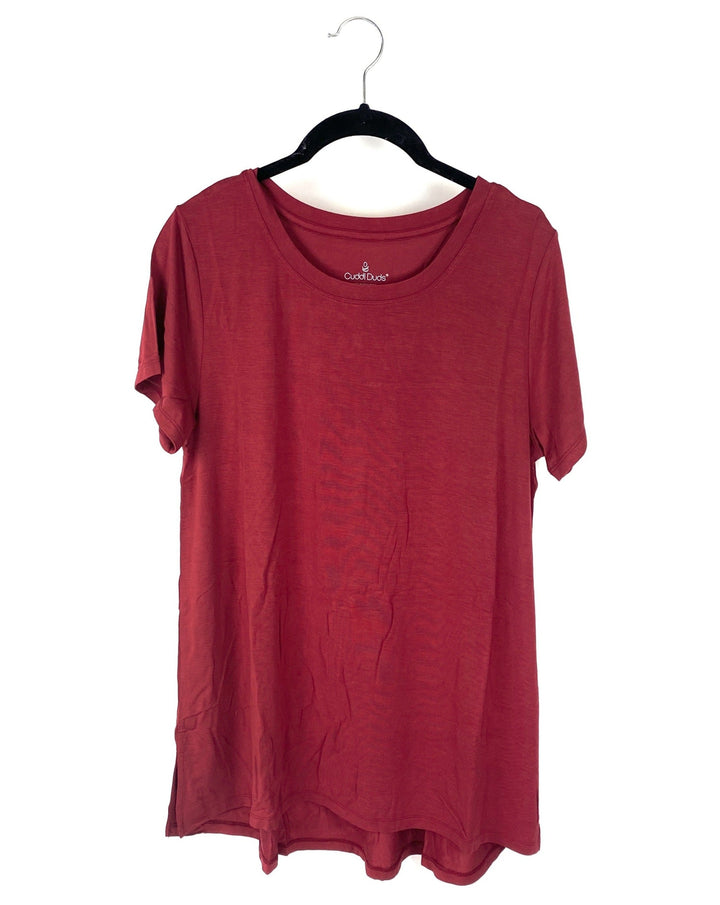 Red Short Sleeved Top - Size 6-8