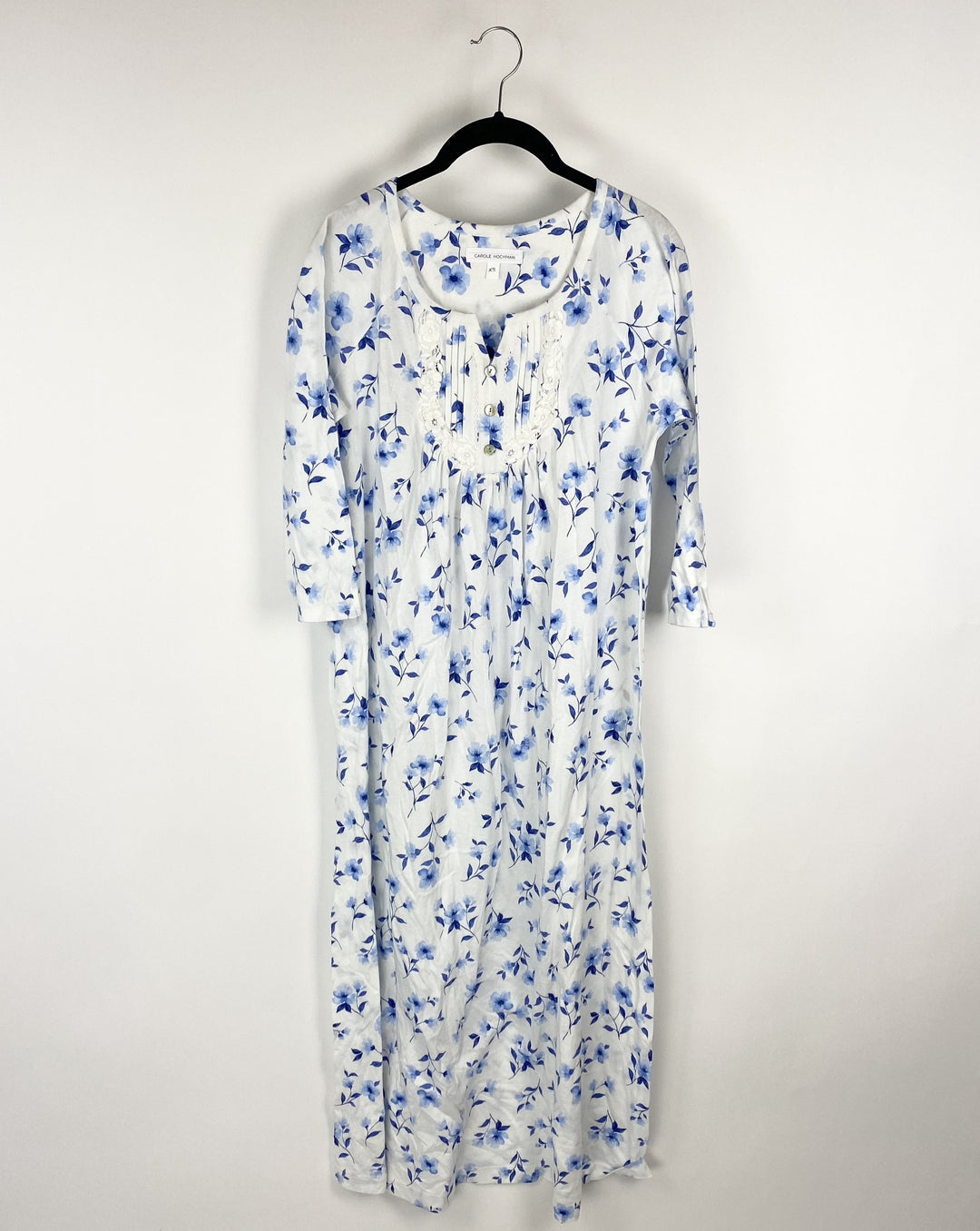 Blue Floral Nightgown - Extra Small