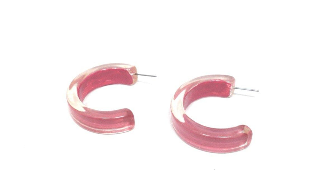 Pink Plastic Earrings - The Fashion Foundation - {{ discount designer}}