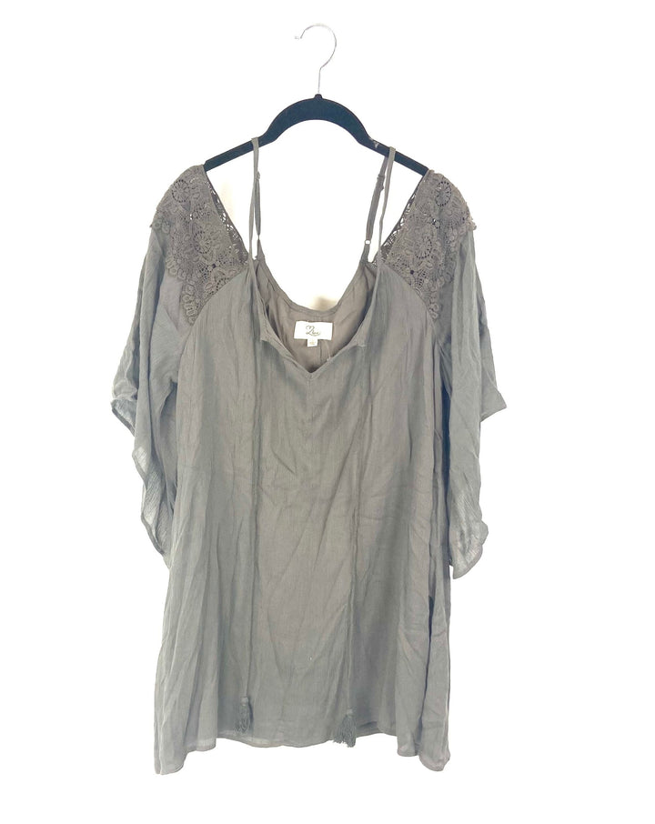 Olive Green Cut Out Tunic - Small