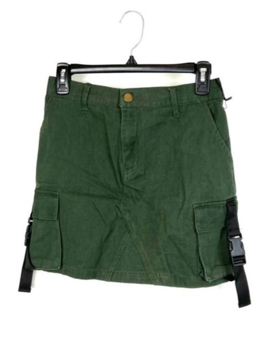 Green Cargo Skirt - Extra Small And Small