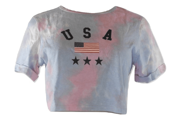 Zaful Tie Dye USA Crop Top - Size Small -  Donated From Designer - The Fashion Foundation