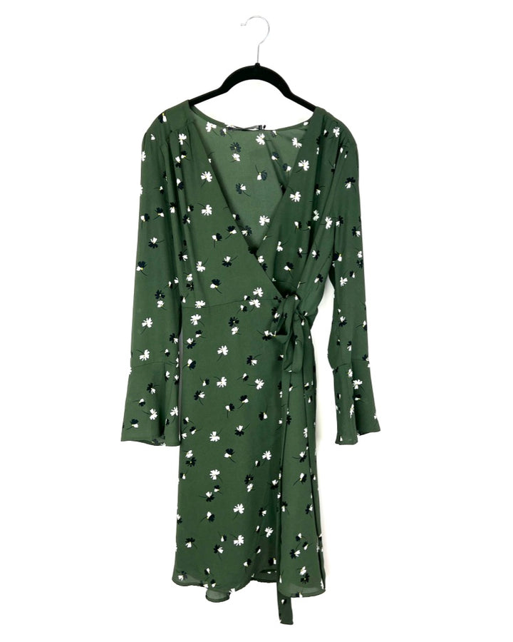 Floral Wrap Dress - Size 2