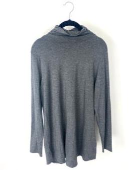 Dark Grey Long Sleeve with Loose Turtle Neck - Small/Medium