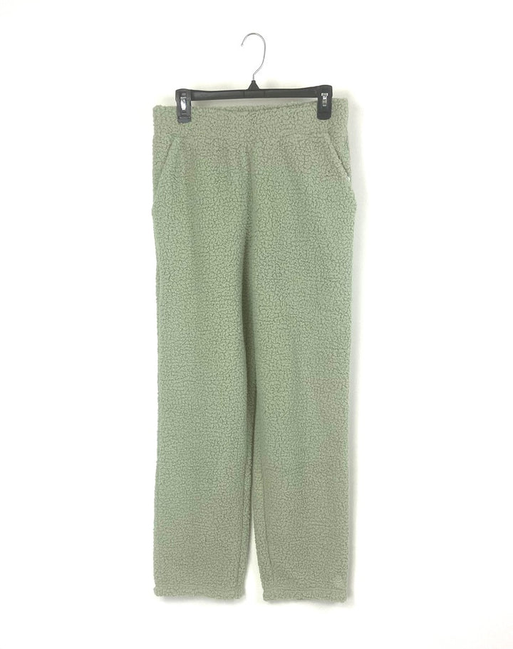 Light Green Plush Pants - Small