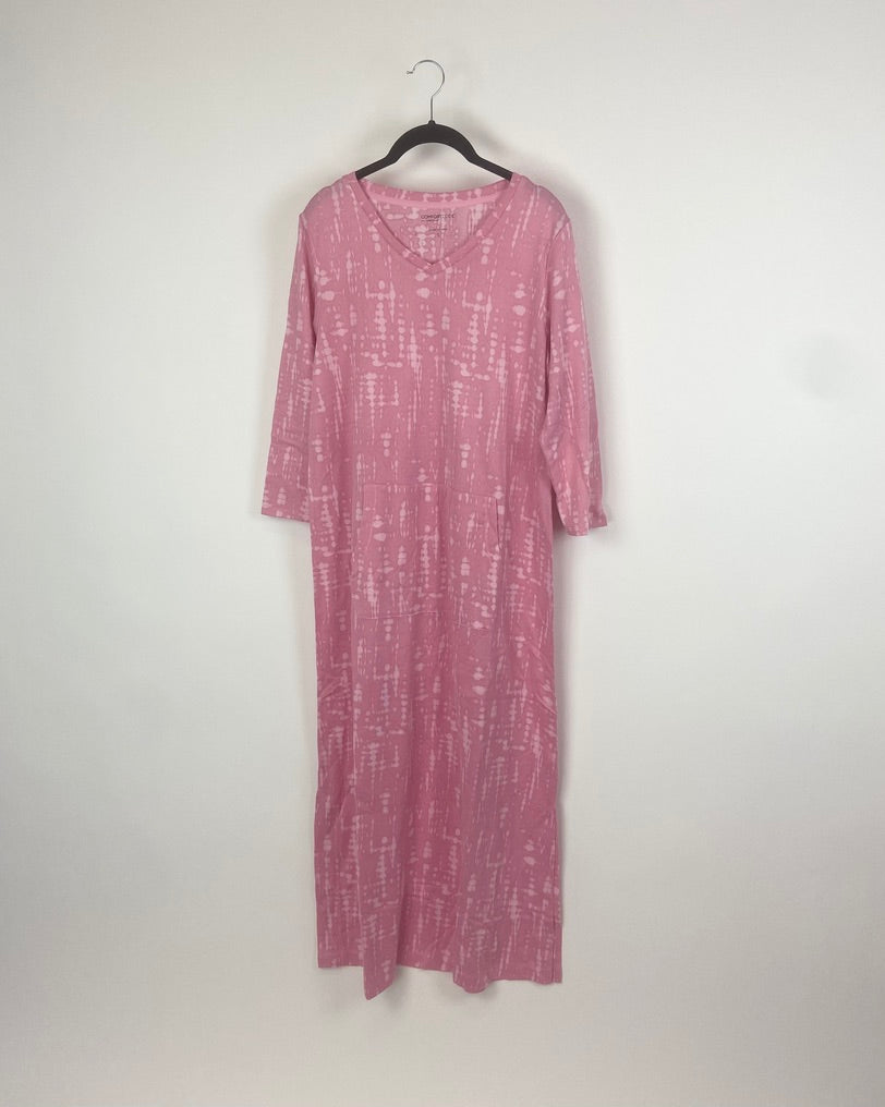 Pink Tie Dye Maxi Dress - Size 10/12