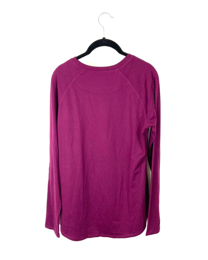 Maroon Long Sleeve Top - Medium