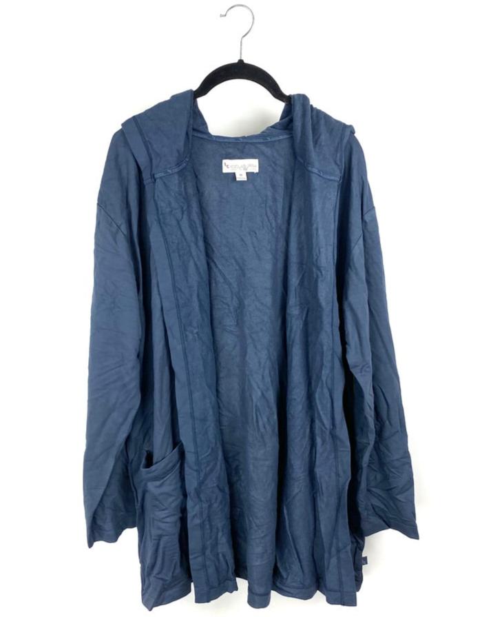 Dark Blue Open Cardigan - Medium