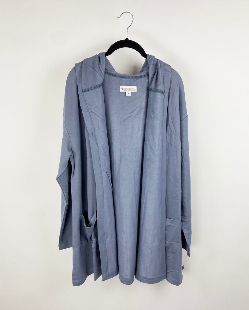 Dusty Blue Open Cardigan - Extra Small