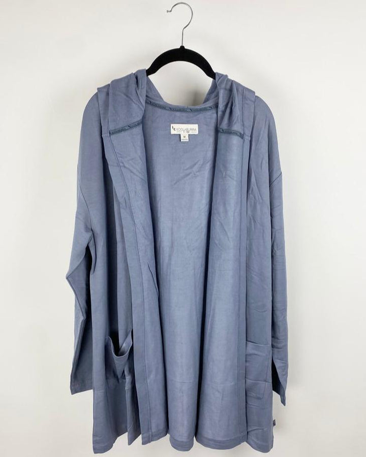 Dusty Blue Open Cardigan - Extra Small