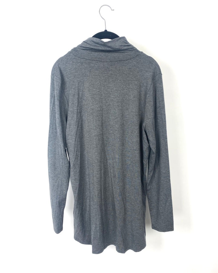 Dark Grey Long Sleeve with Loose Turtle Neck - Small/Medium