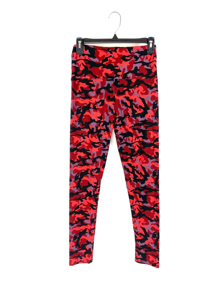 Red Camouflage Leggings - Small/Medium