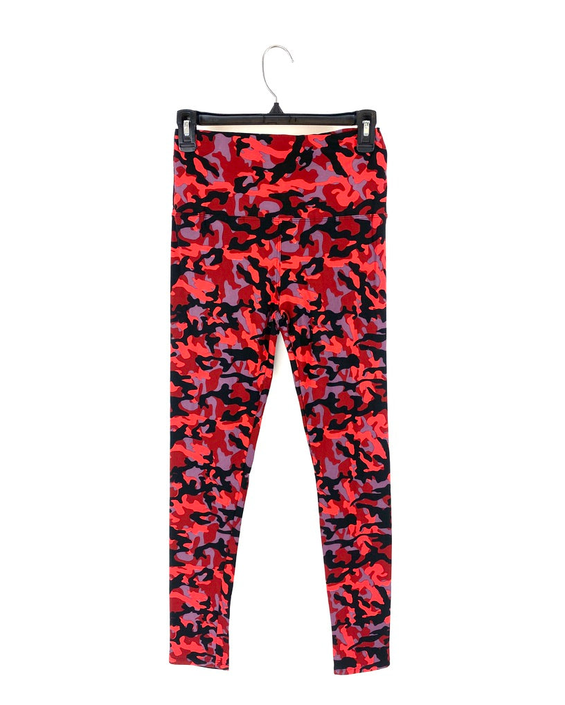 Red Camouflage Leggings - Small/Medium