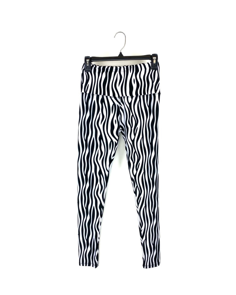 Zebra Print Leggings - Small/Medium
