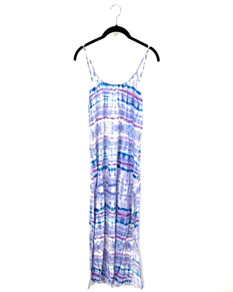 Purple Tie-Dye Midi Dress - Extra Small, Small